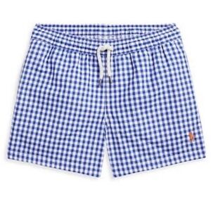 Polo Ralph Lauren gingham Navy and White Swim trunks